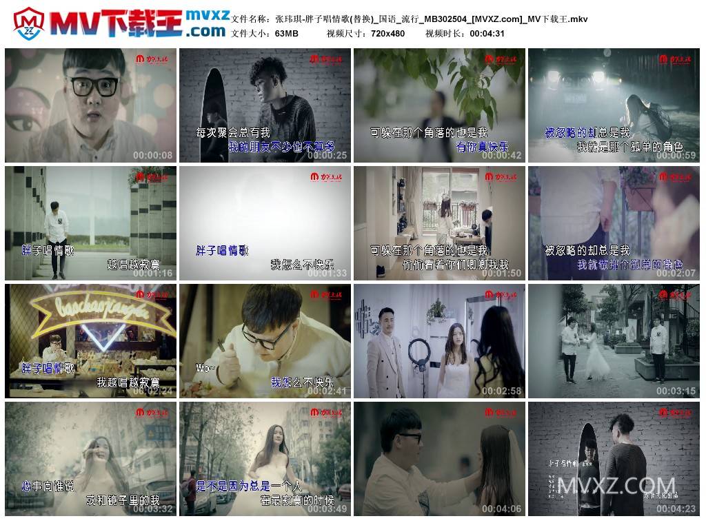 张玮琪-胖子唱情歌(替换)_国语_流行_MB302504